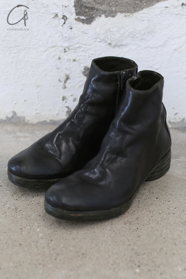 DEVOA Side Zipper Horse Leather Boots Japan DVA-FWI-GDHB-OLIVE GRAY FWI-GDHB
